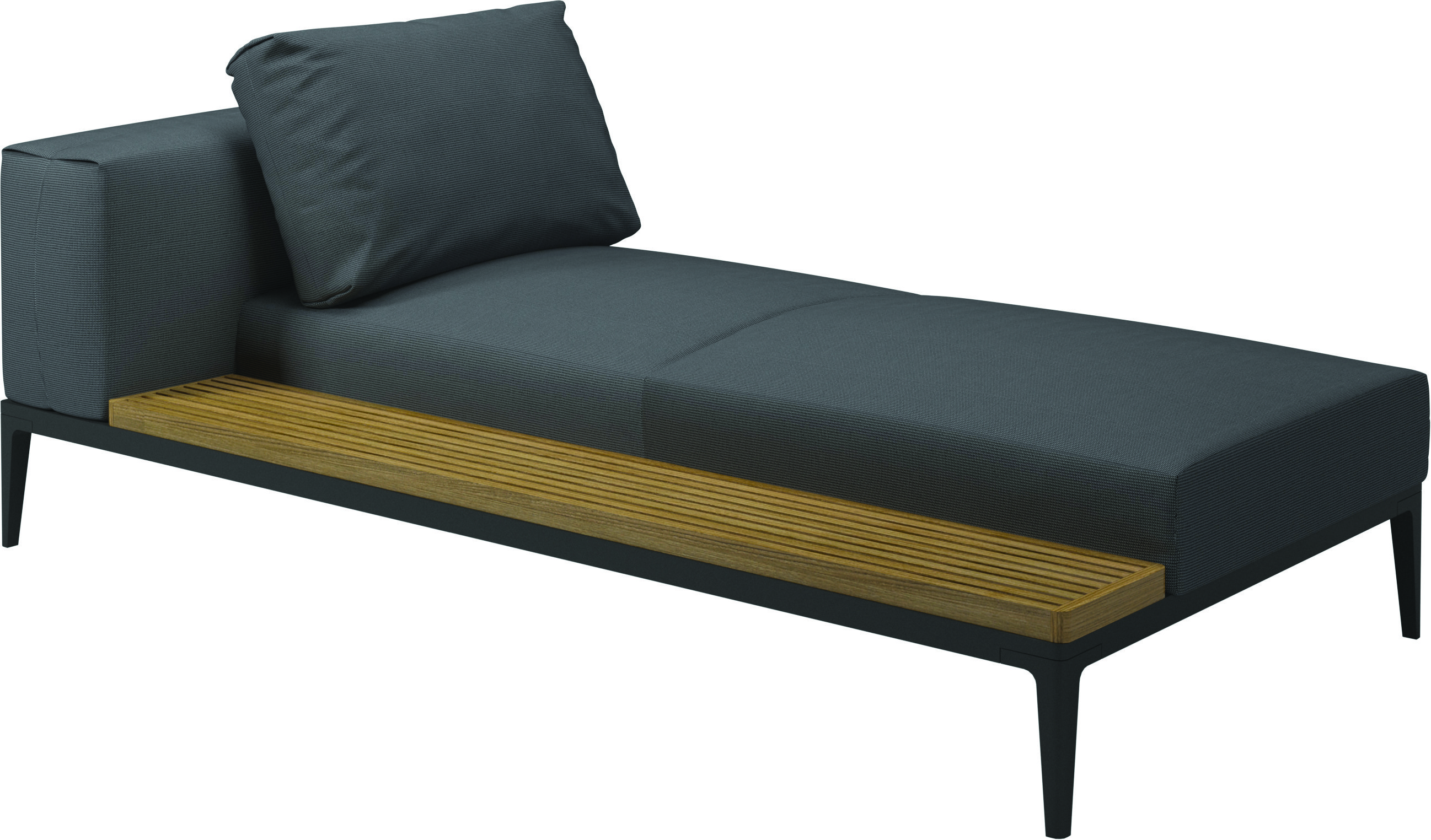 Grid Left Right Chaise Unit Teak