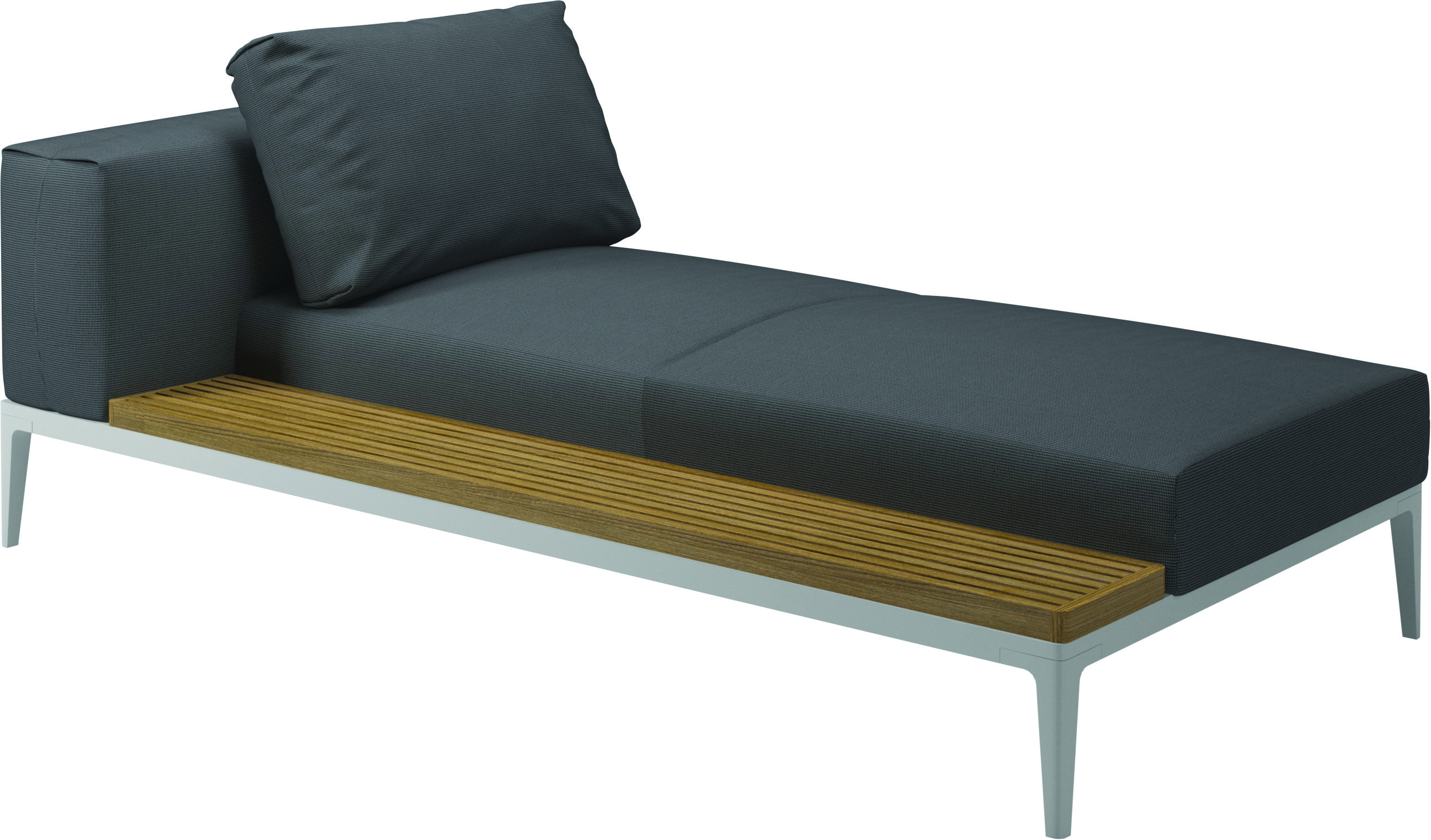 Grid Left Right Chaise Unit Teak