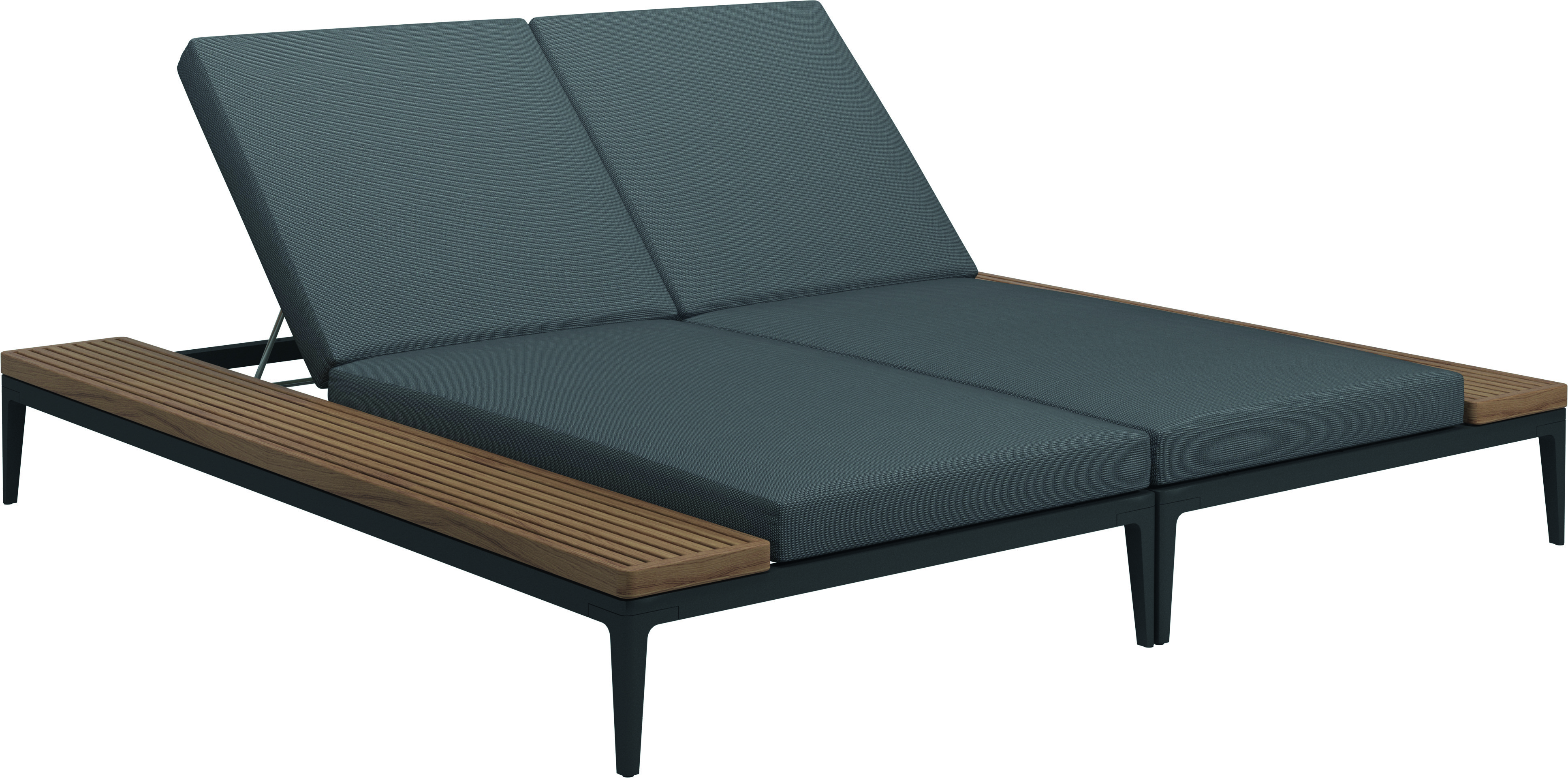 Grid Double Lounger Teak