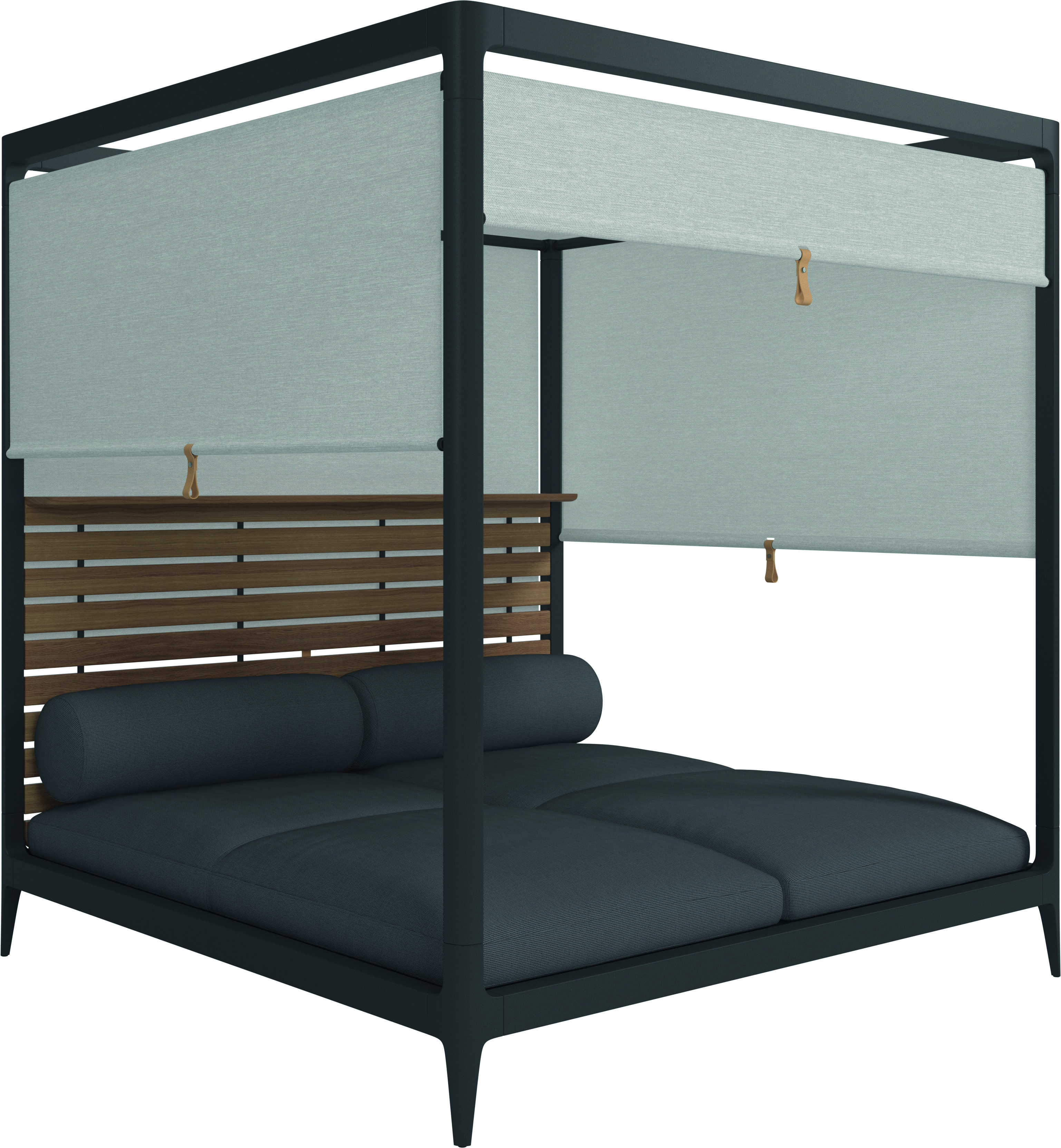 Grid Cabana Teak Back with Screens