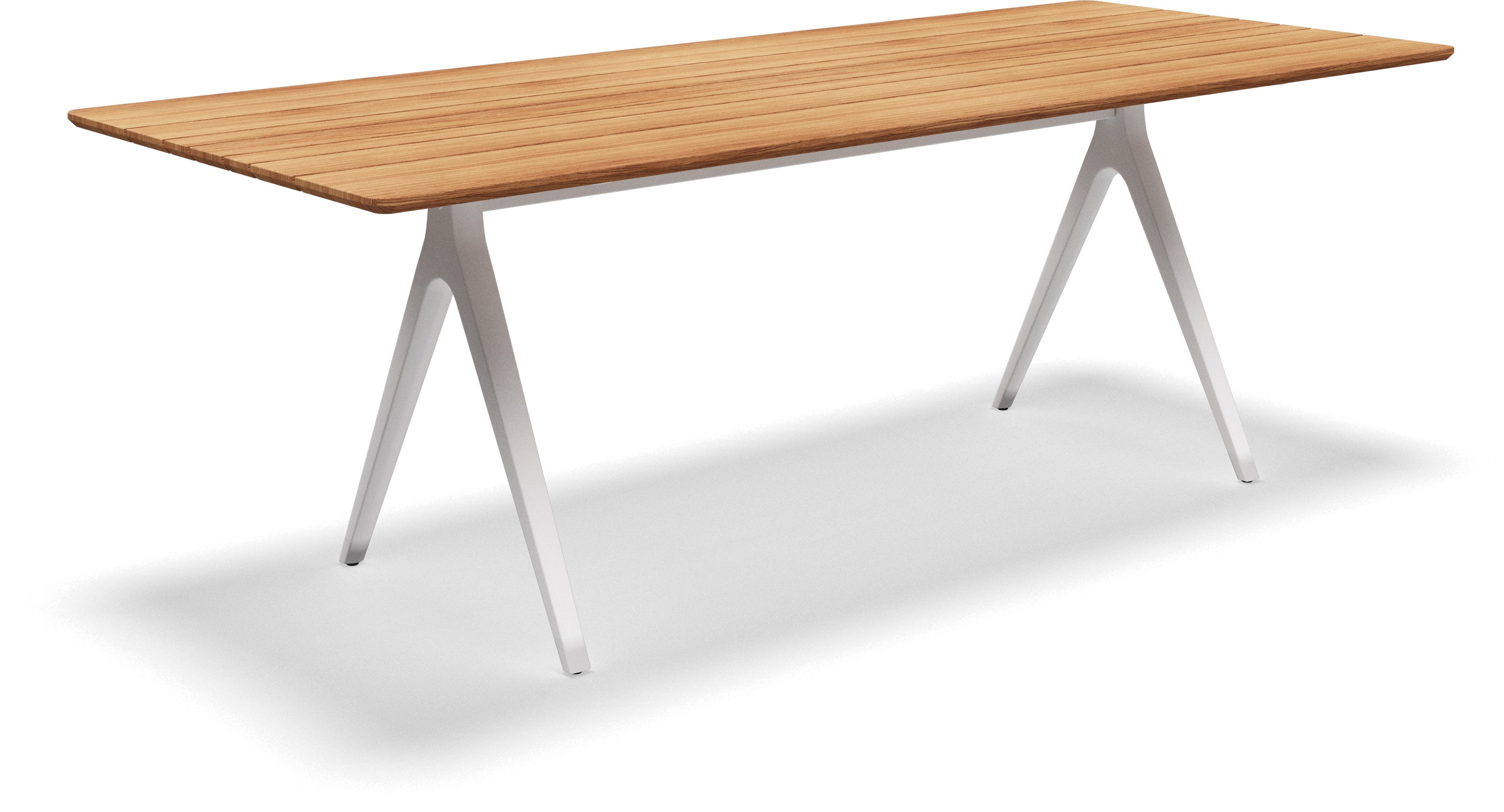 Split 220cm Dining Table Teak Top