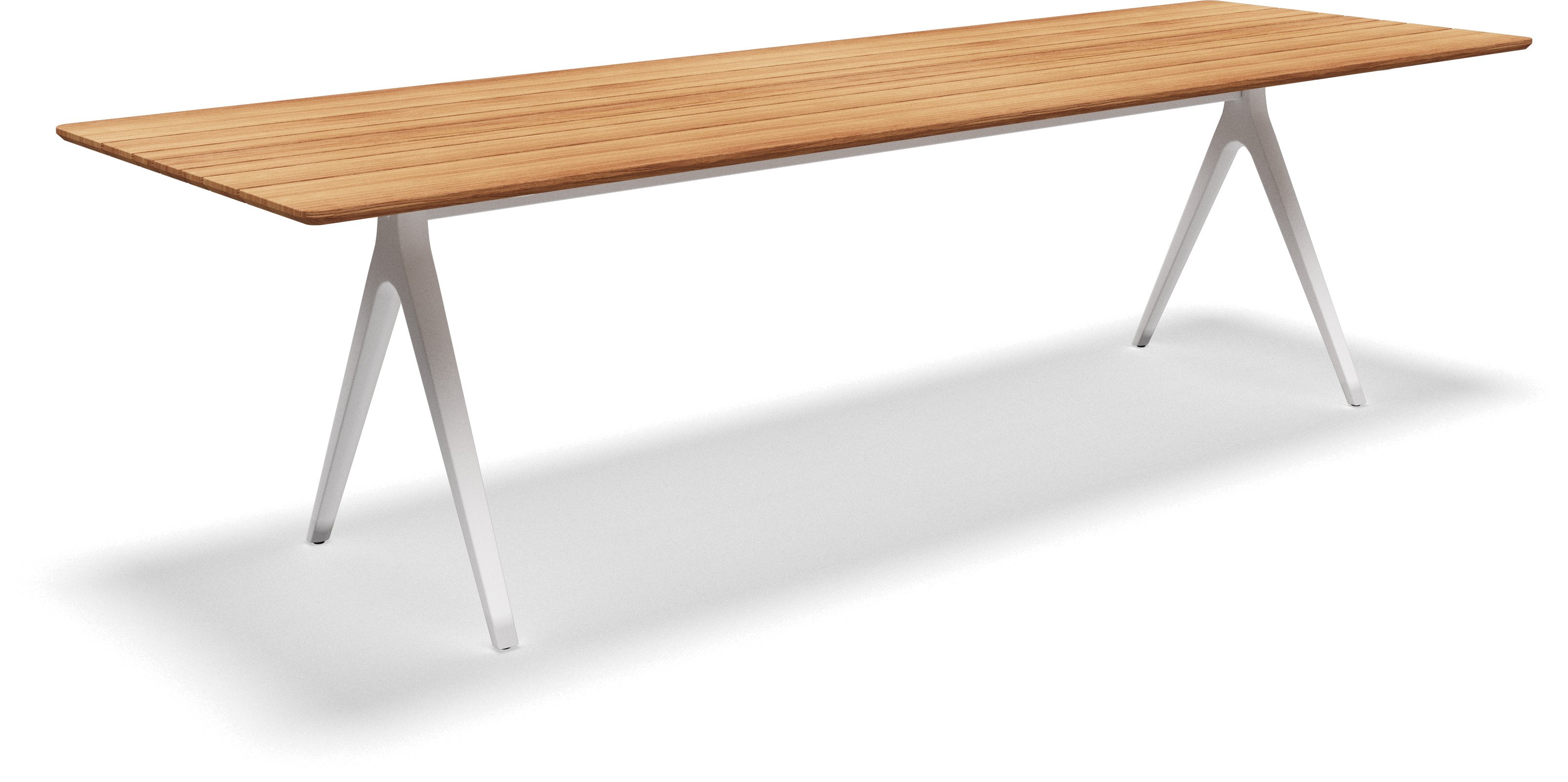 Split 280cm Dining Table Teak Top