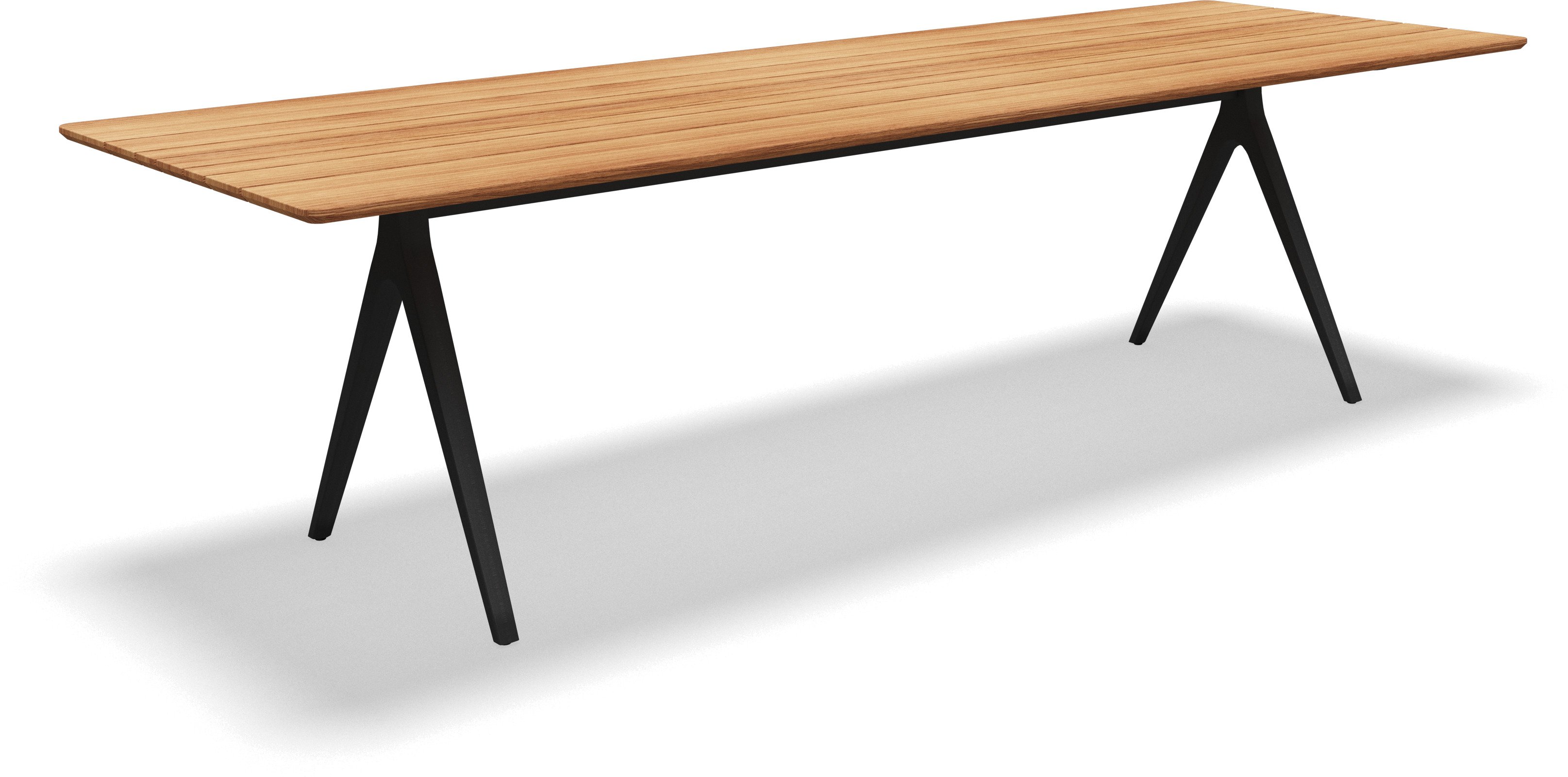 Split 280cm Dining Table Teak Top