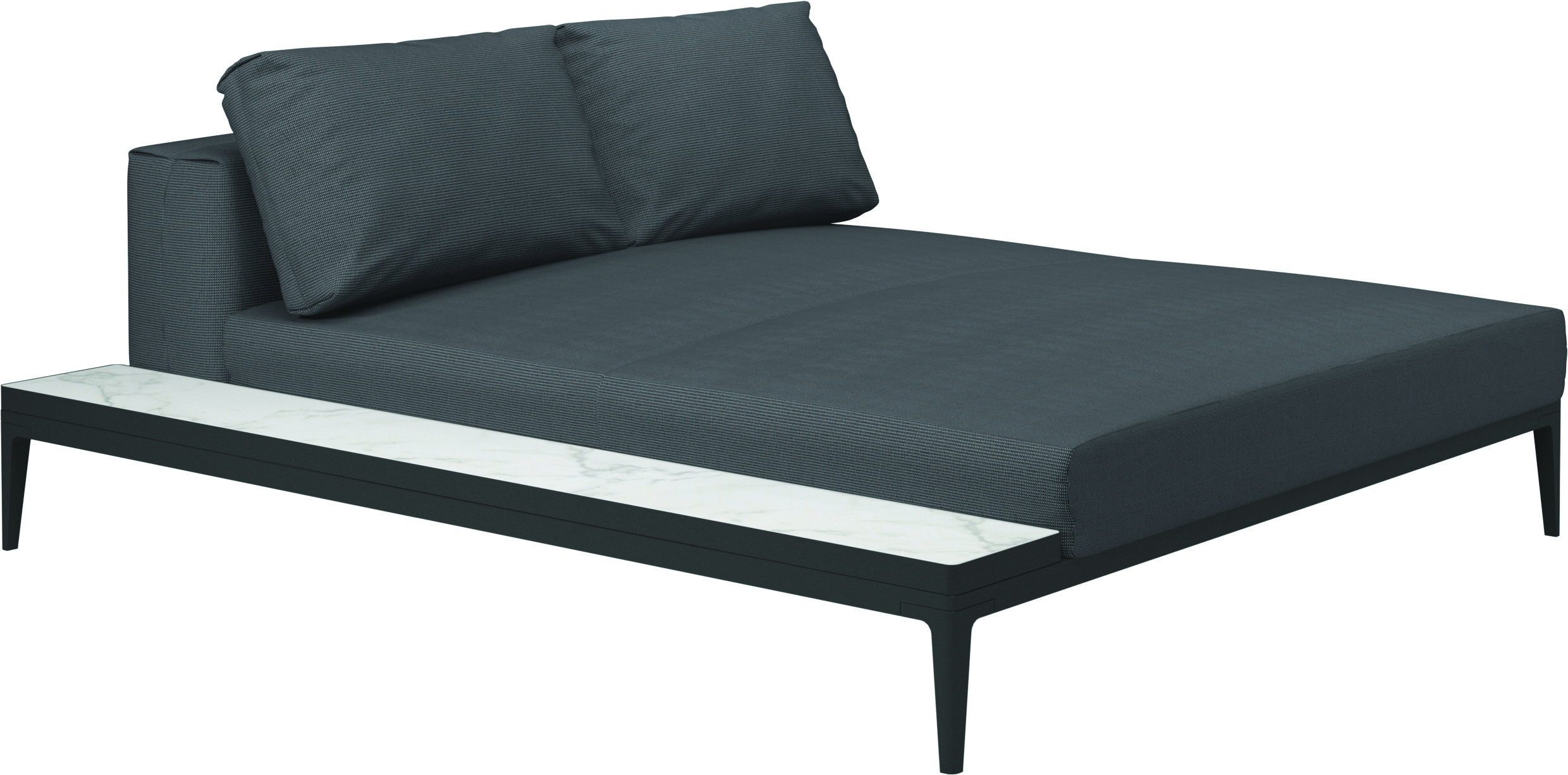 Grid Chill Left Right Chaise Unit Ceramic