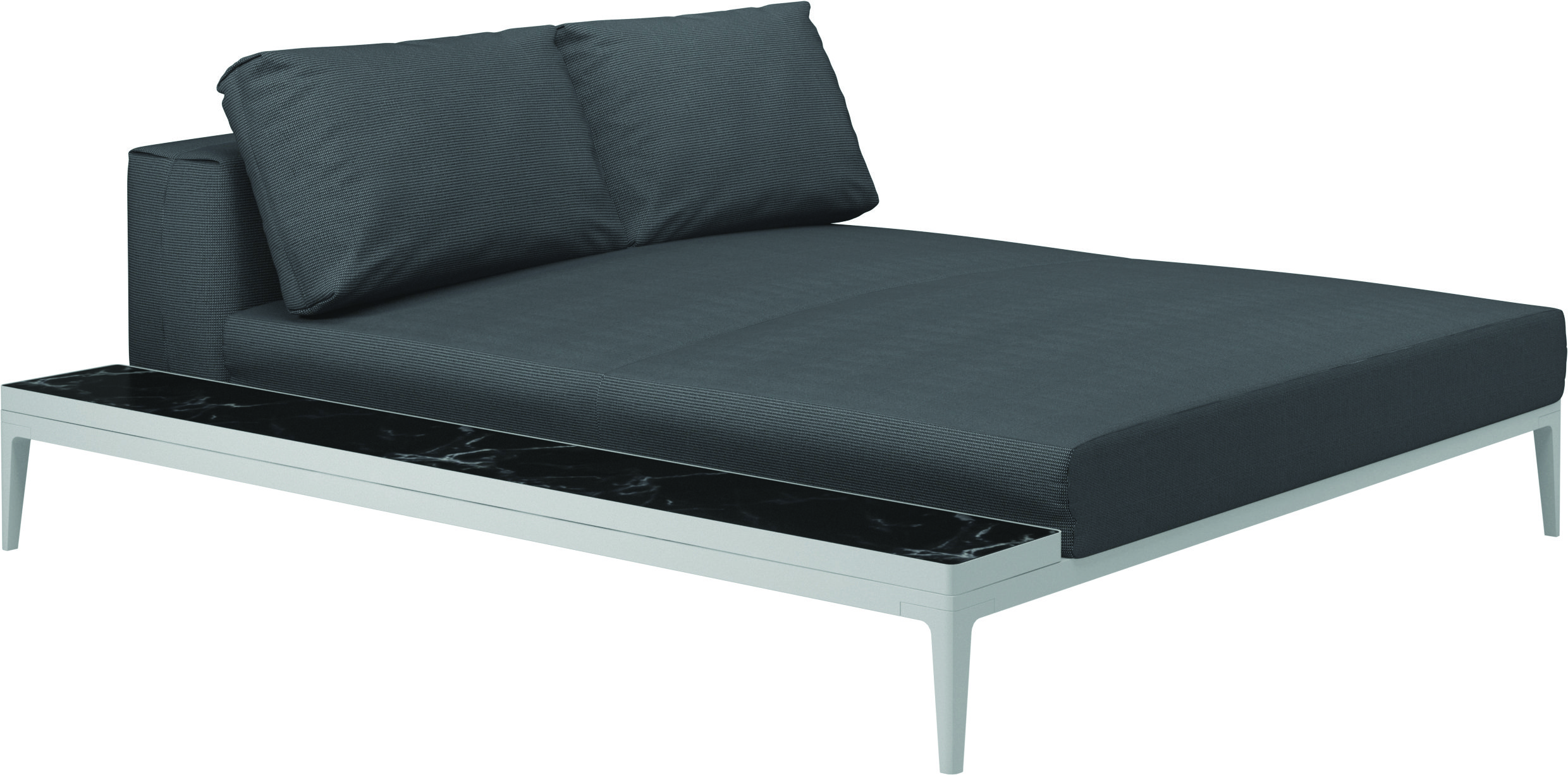 Grid Chill Left Right Chaise Unit Ceramic