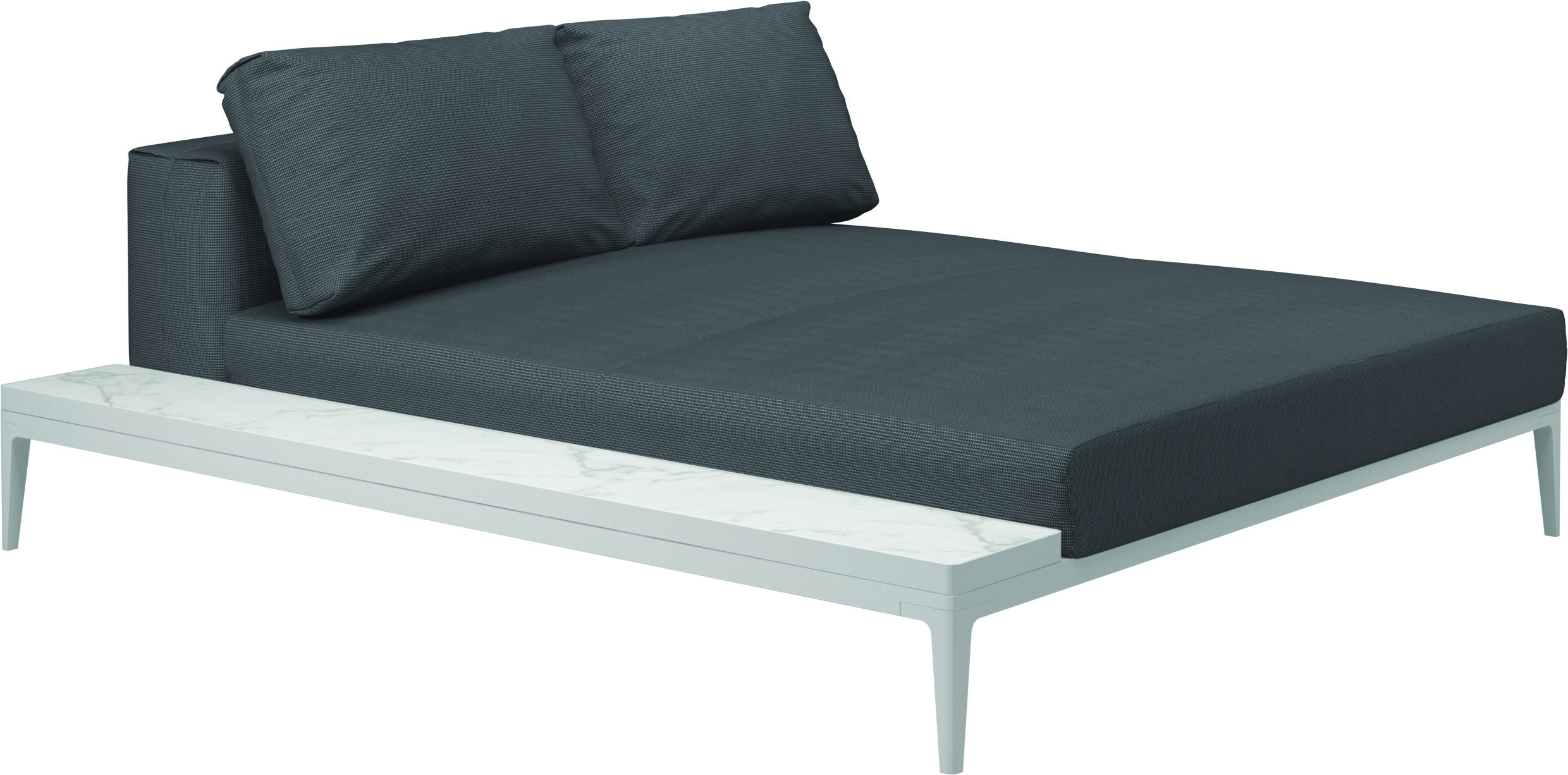 Grid Chill Left Right Chaise Unit Ceramic