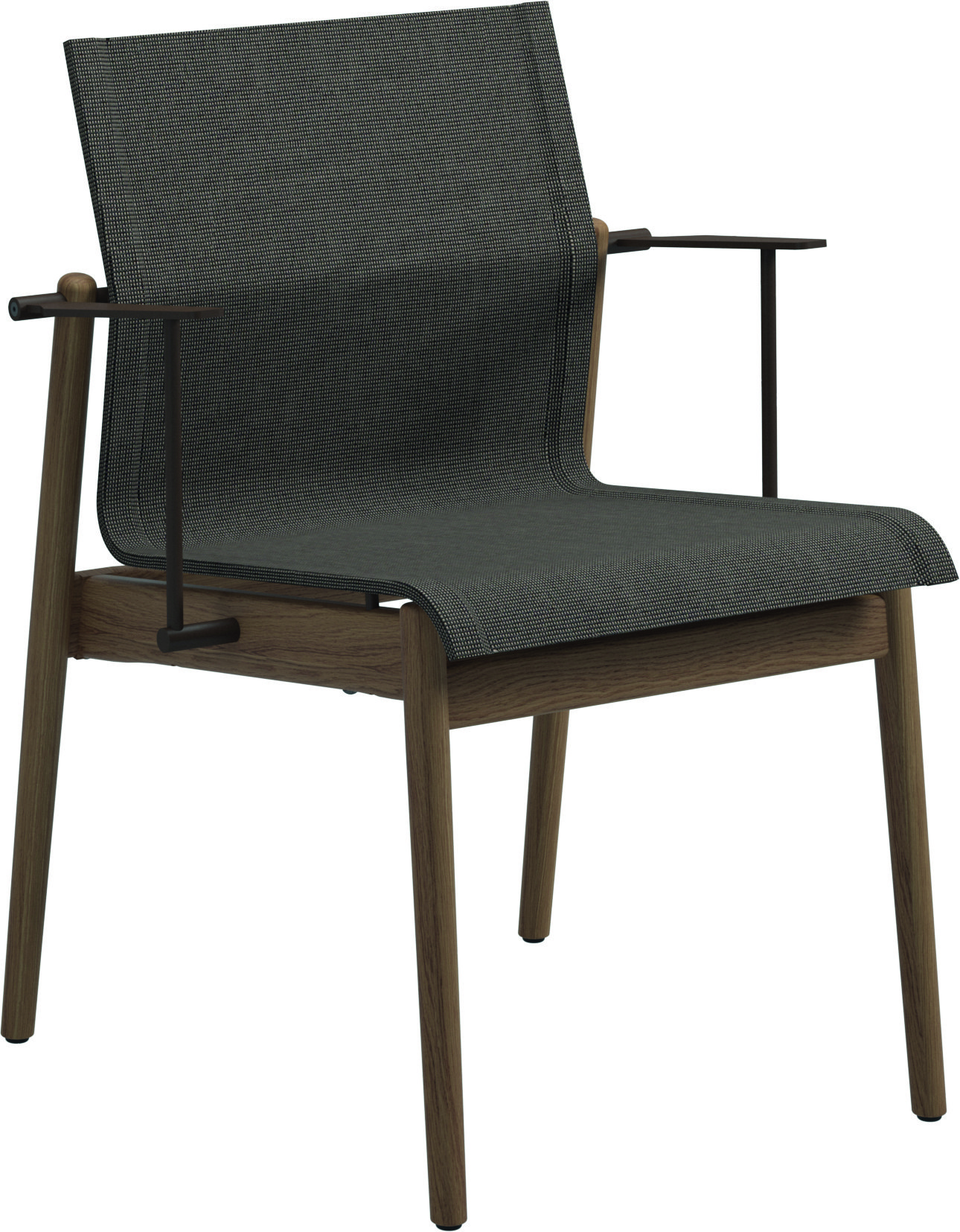 Sway Teak Stacking Chair with Arms