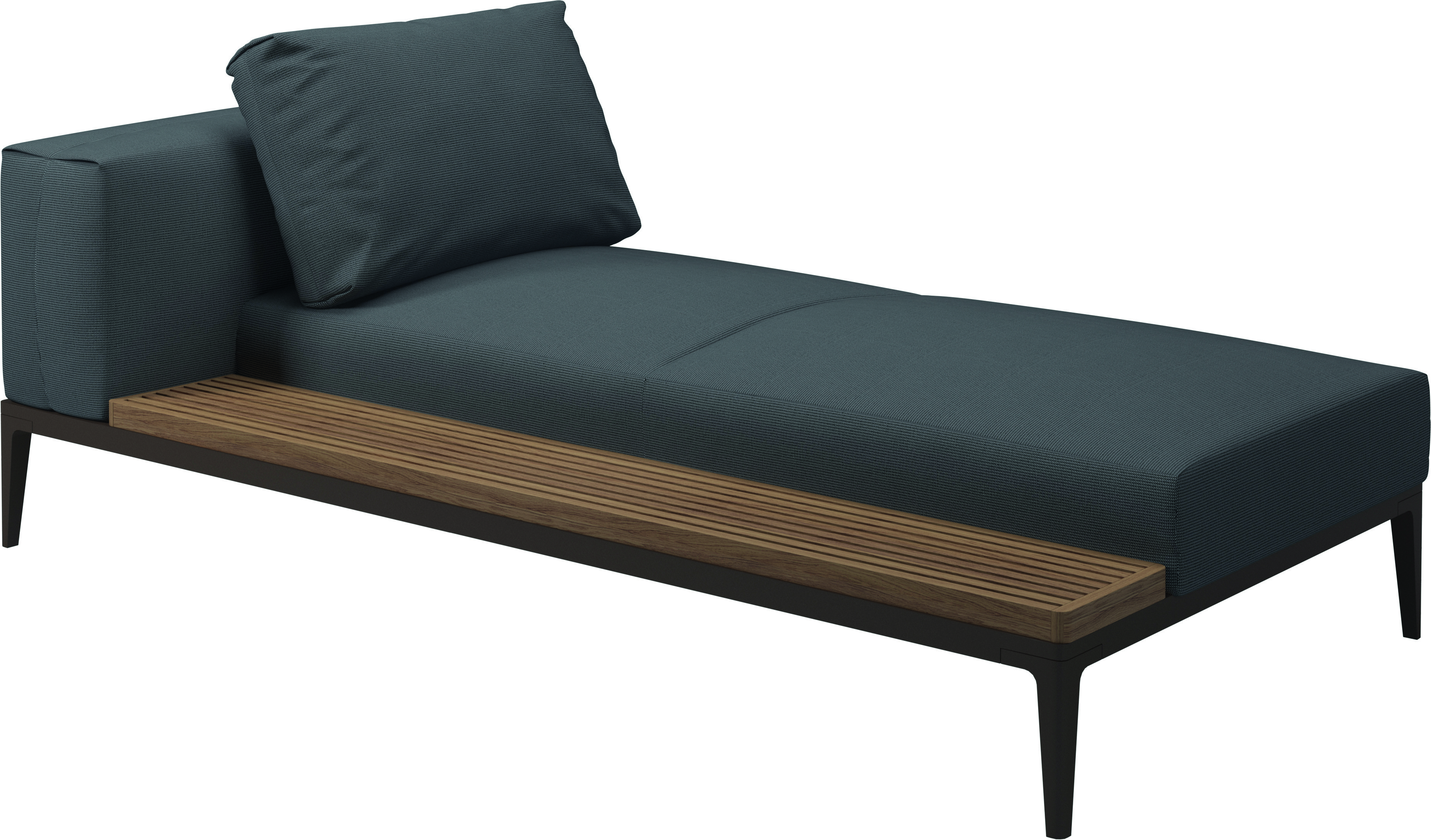 Grid Left Right Chaise Unit Teak