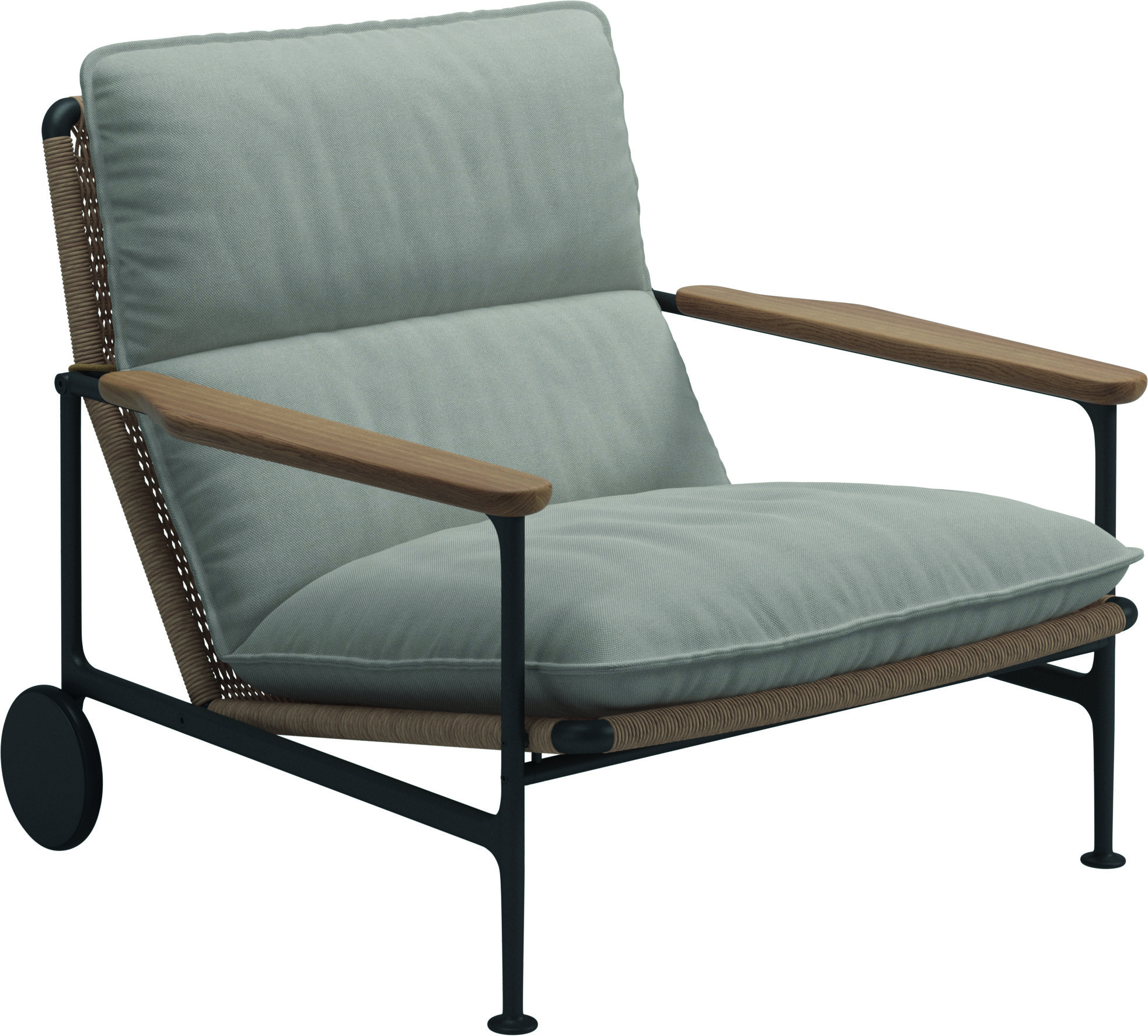 Zenith Lounge Chair with Teak Arms