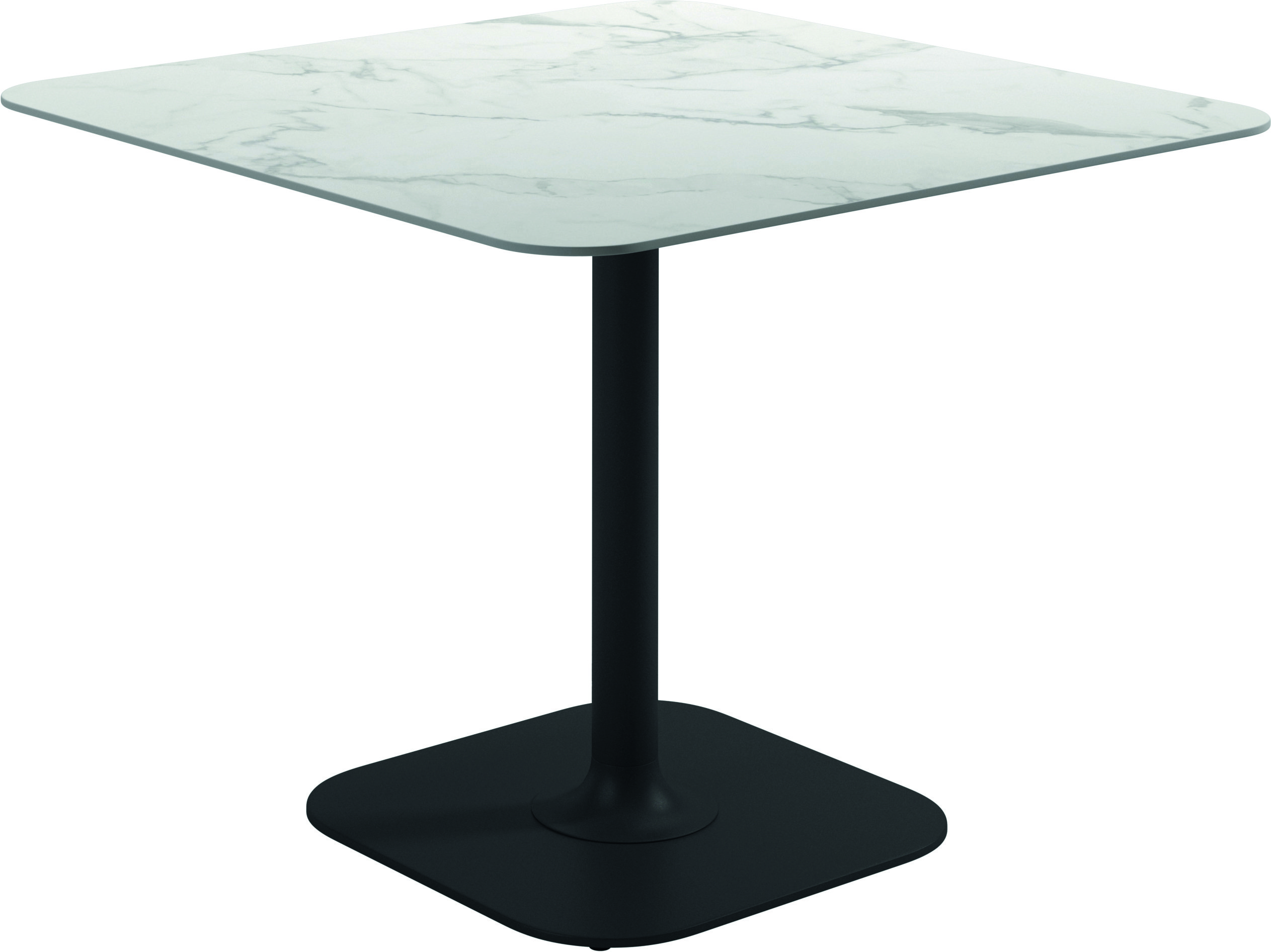 Grid 90cm Square Pedestal Dining Table Ceramic