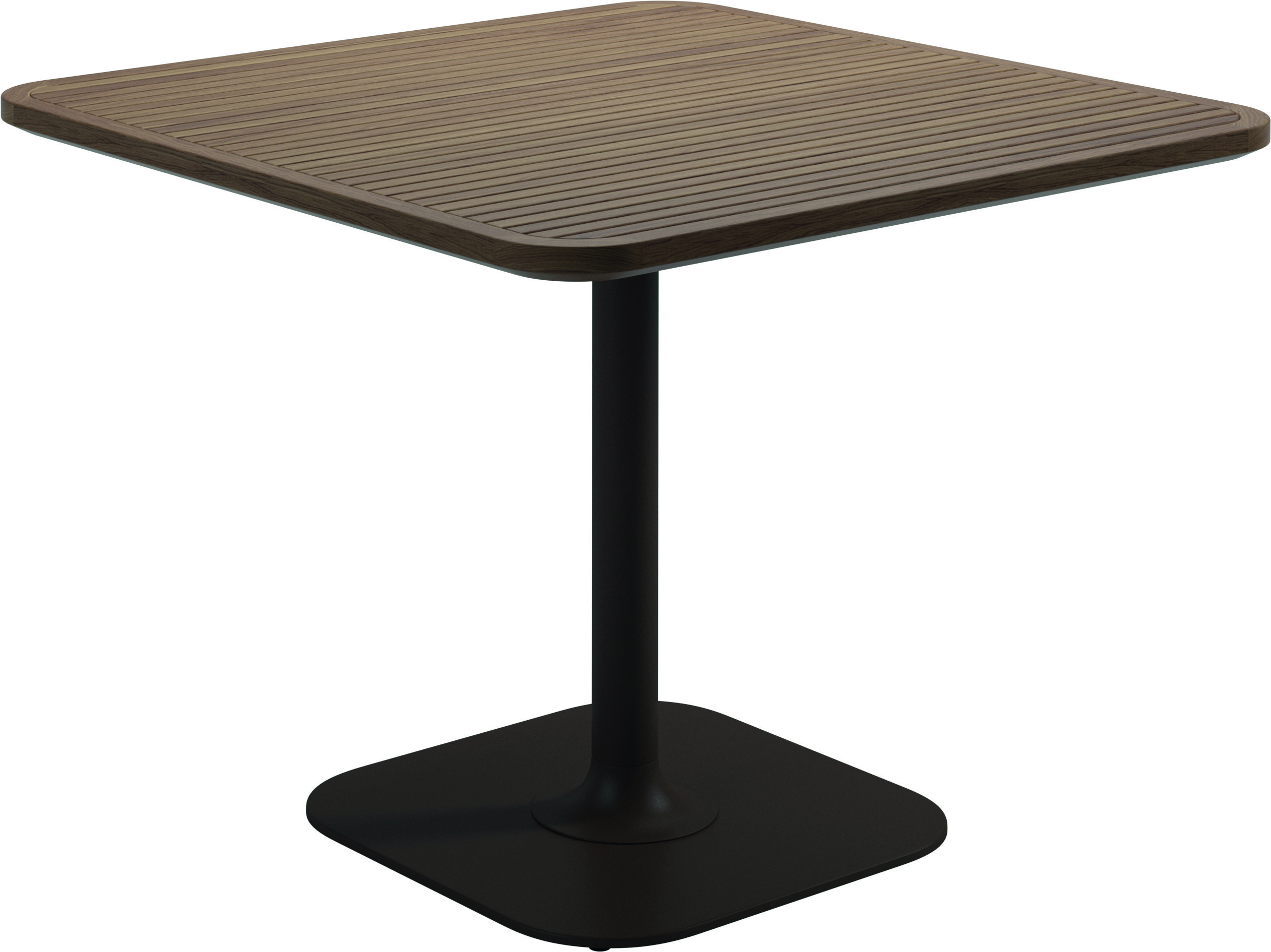 Grid 90cm Square Pedestal Dining Table Teak