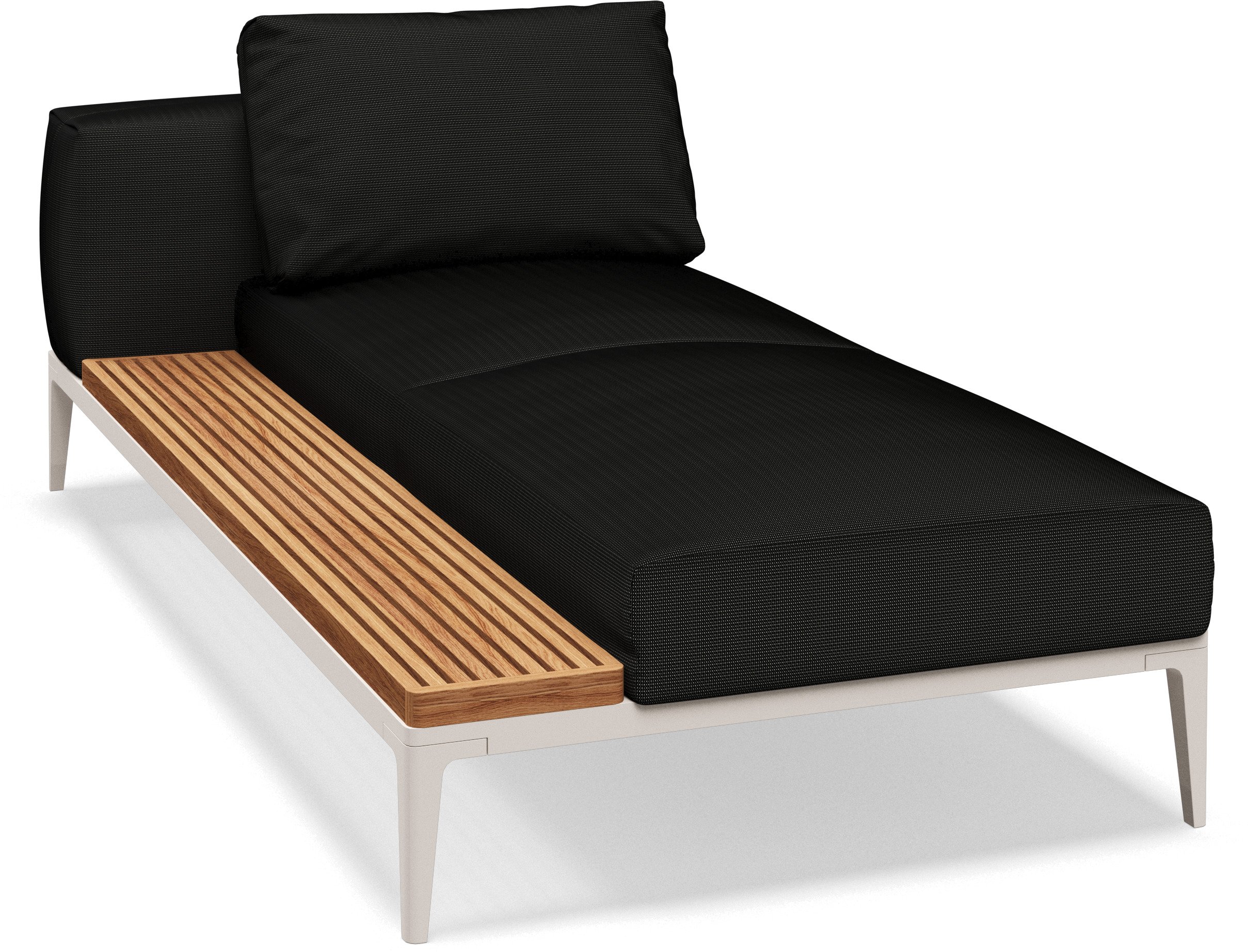 Grid Left Right Chaise Unit Teak