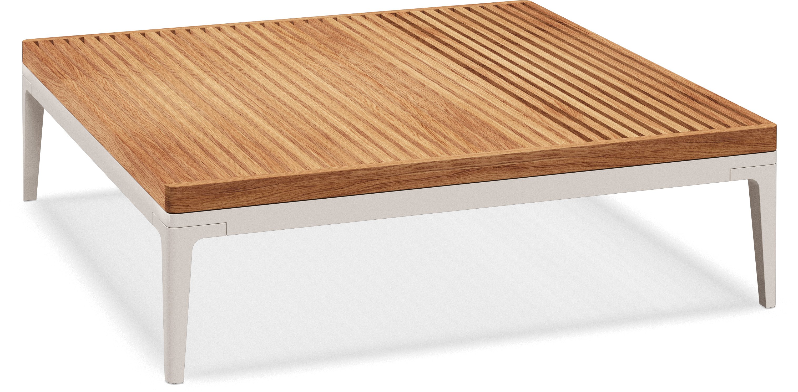 Grid Large Coffee Table Teak Top