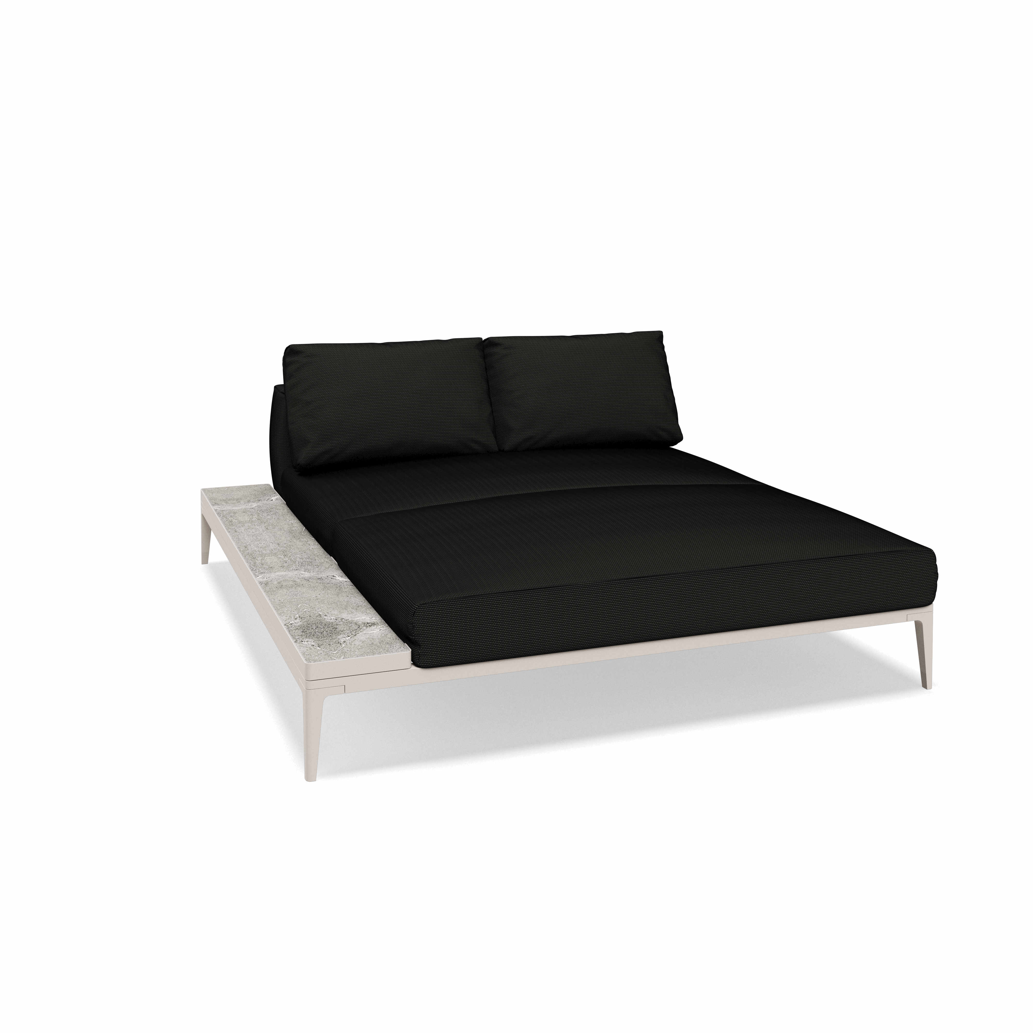 Grid Chill Left Right Chaise Unit Ceramic
